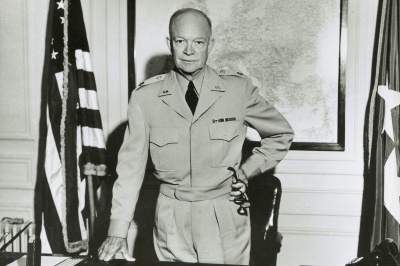 Before he was president, Eisenhower was a general. What war was he in?