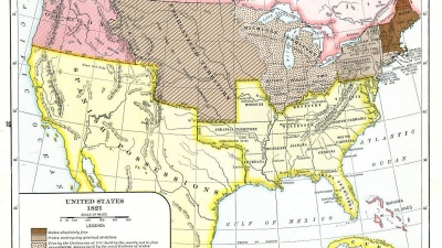 What compromise divided the land from the Louisiana Purchase into two different regions defined by slavery?