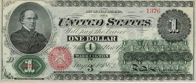 What year was the first U.S. dollar printed?