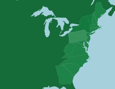 Which of these states was NOT one of the original 13 colonies?