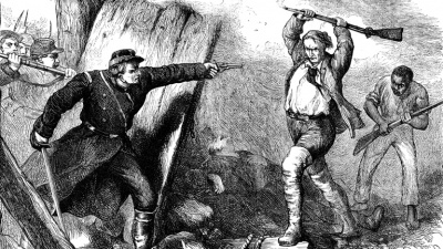 Who led a group of abolitionists to raid an arsenal in Harpers Ferry, Virginia so they could arm slaves for an uprising on October 16, 1859?